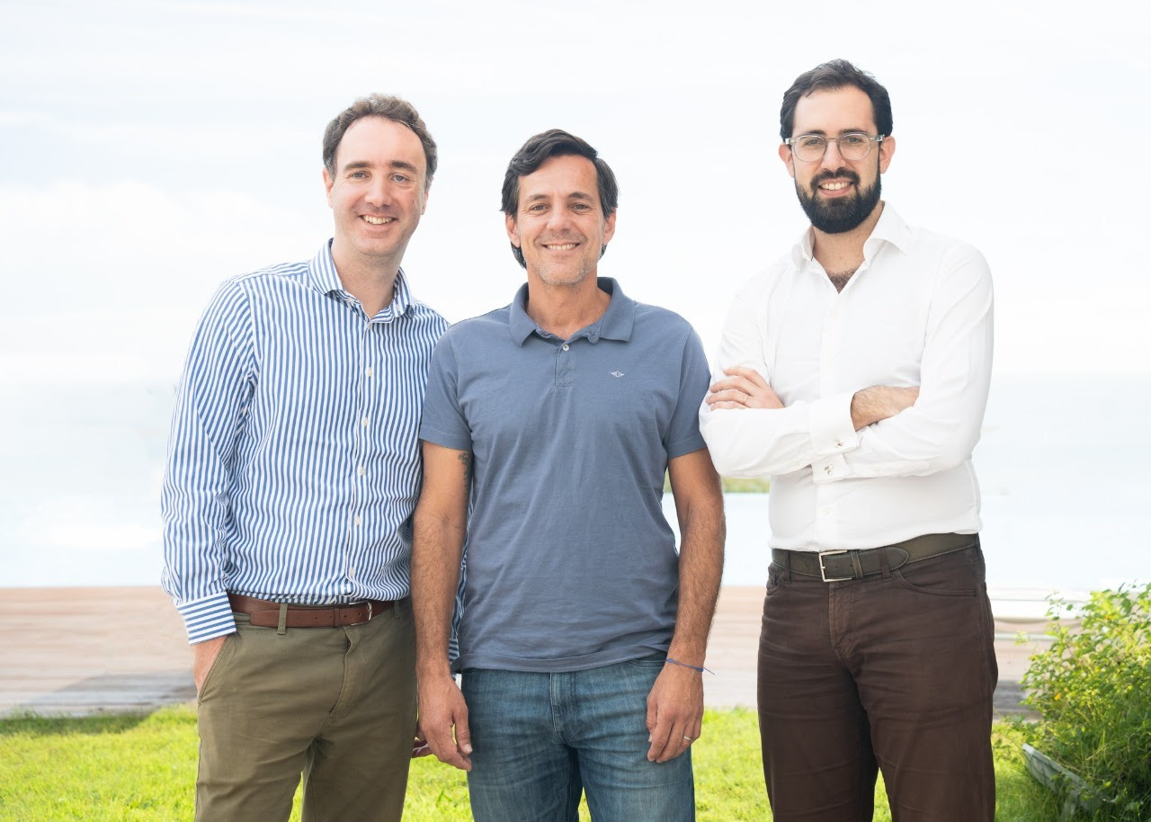 Da esq. para dir., Alex Buelau, Marcos Viriato e Cristian Bohn, fundadores da Parfin. Foto: DIvulgação