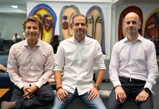Alphonse Voigt, Wagner Ruiz e João Del Valle, fundadores do Ebanx