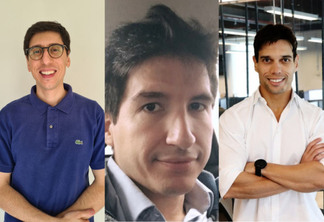 Luis Philipe Passos, Juan Camilo Murcia e Áureo Jarzinski são os novos executivos da AmFi. Fotos: Divulgação