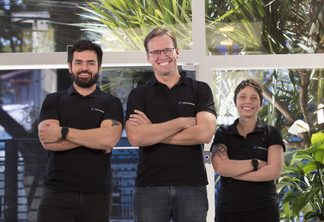 André Assenço (CRO), Gustavo Schaper (CFO) e Amanda Camasmie (CMO), novos executivos da TerraMagna (Divulgação)