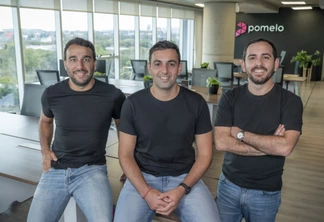 Da esq. para a dir., Hernan Corral, Gaston Irigoyen e Juan Fantoni, fundadores da Pomelo. Foto: Divulgação