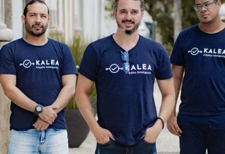 Da esq. para dir., Laerte Rodrigues, Luiz Falbo di Cavalcanti e Roberto Silva, fundadores do Kalea (Divulgação)