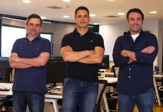 Rener Menezes, Otavio Farah e Mauricio Zaragoza, fundadores do FitBank (Foto: Divulgação)